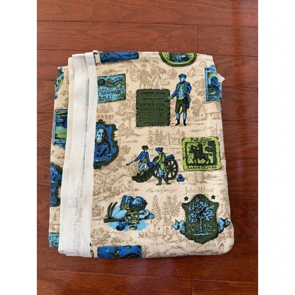 Vintage Fabric Colonial America COPR Upholstry 45